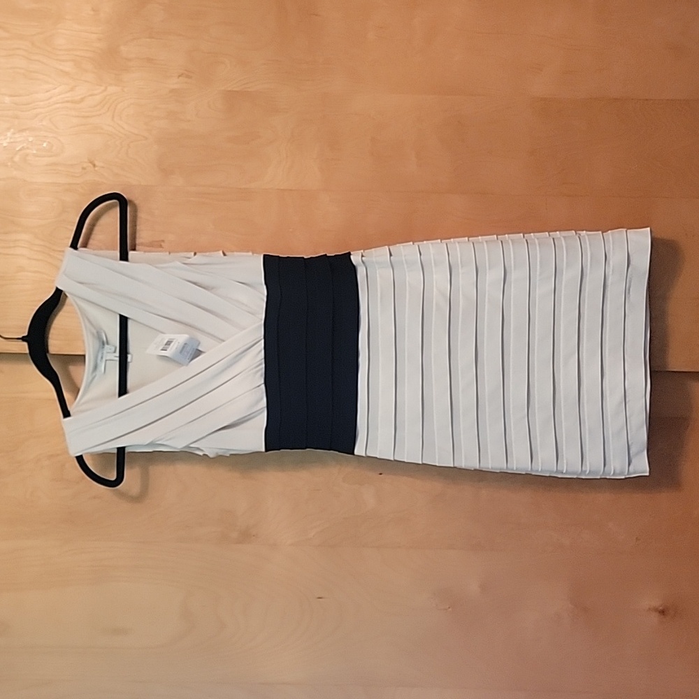 Max and Cleo Amelia Tiered Black and Ivory Dress